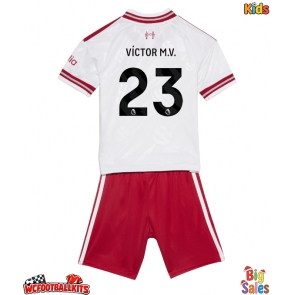 Liverpool Victor Munoz #23 Replica Away Stadium Kit for Kids 2026-27 Short Sleeve (+ pants)
